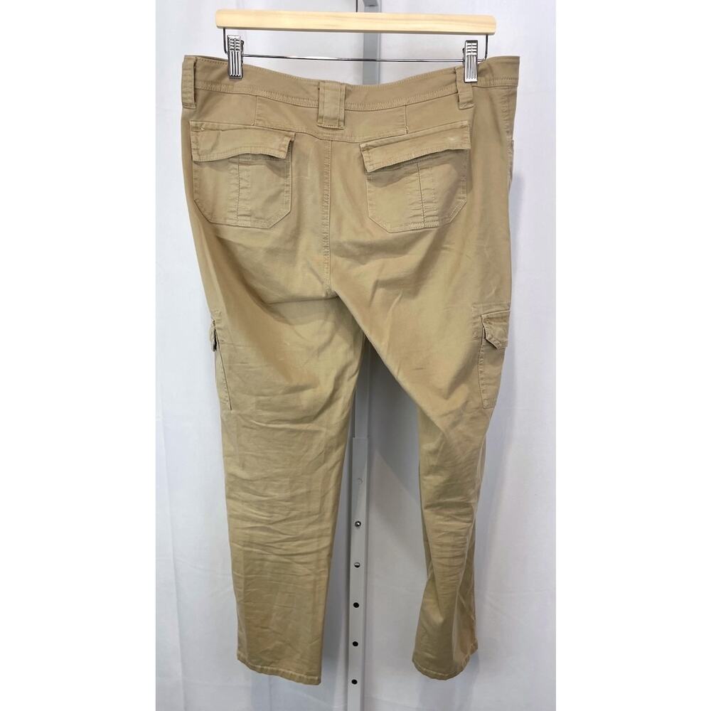 SUNDANCE Slim Ankle Cargo Pants Zip Fly Flat Front Pockets Tan Size 8 - Picture 2 of 9